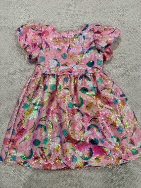 lola Pink Sequin Unicorn Party Dress
